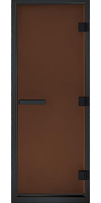 Дверь для сауны Maestro Woods Арабика бронза матовая (черная фурнитура)