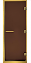 Дверь для сауны Maestro Woods Арабика бронза матовая (золото матовое фурнитура)